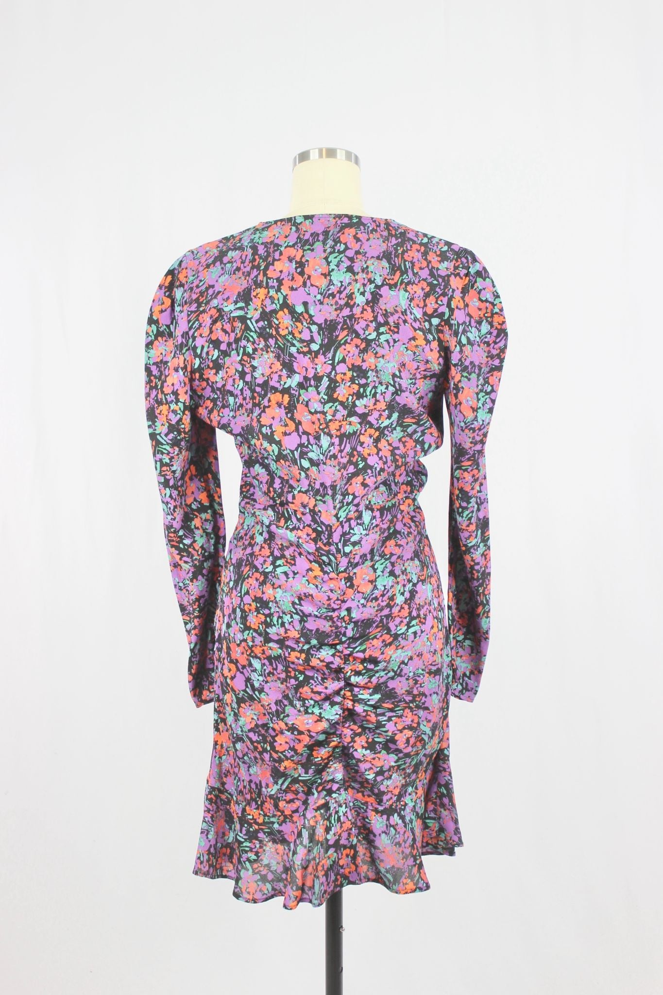 ZARA Purple Floral Mini Dress Size XS Duck Dodo