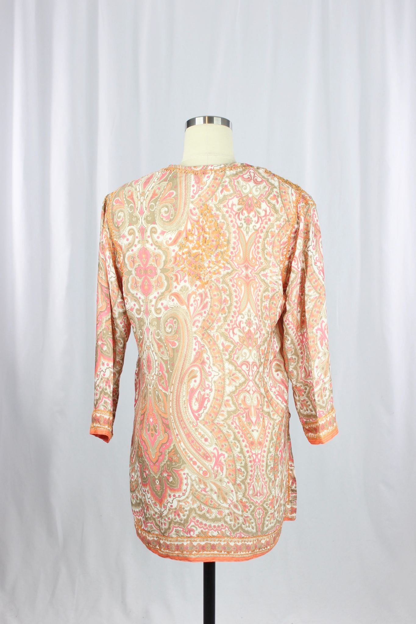 GRETCHEN SCOTT Paisley Silk Tunic, Size S - 3