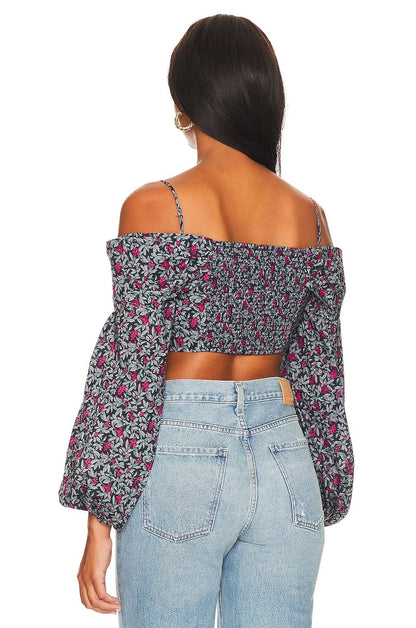 LOVERS + FRIENDS Pearl Floral Crop Top, Size XS - 9