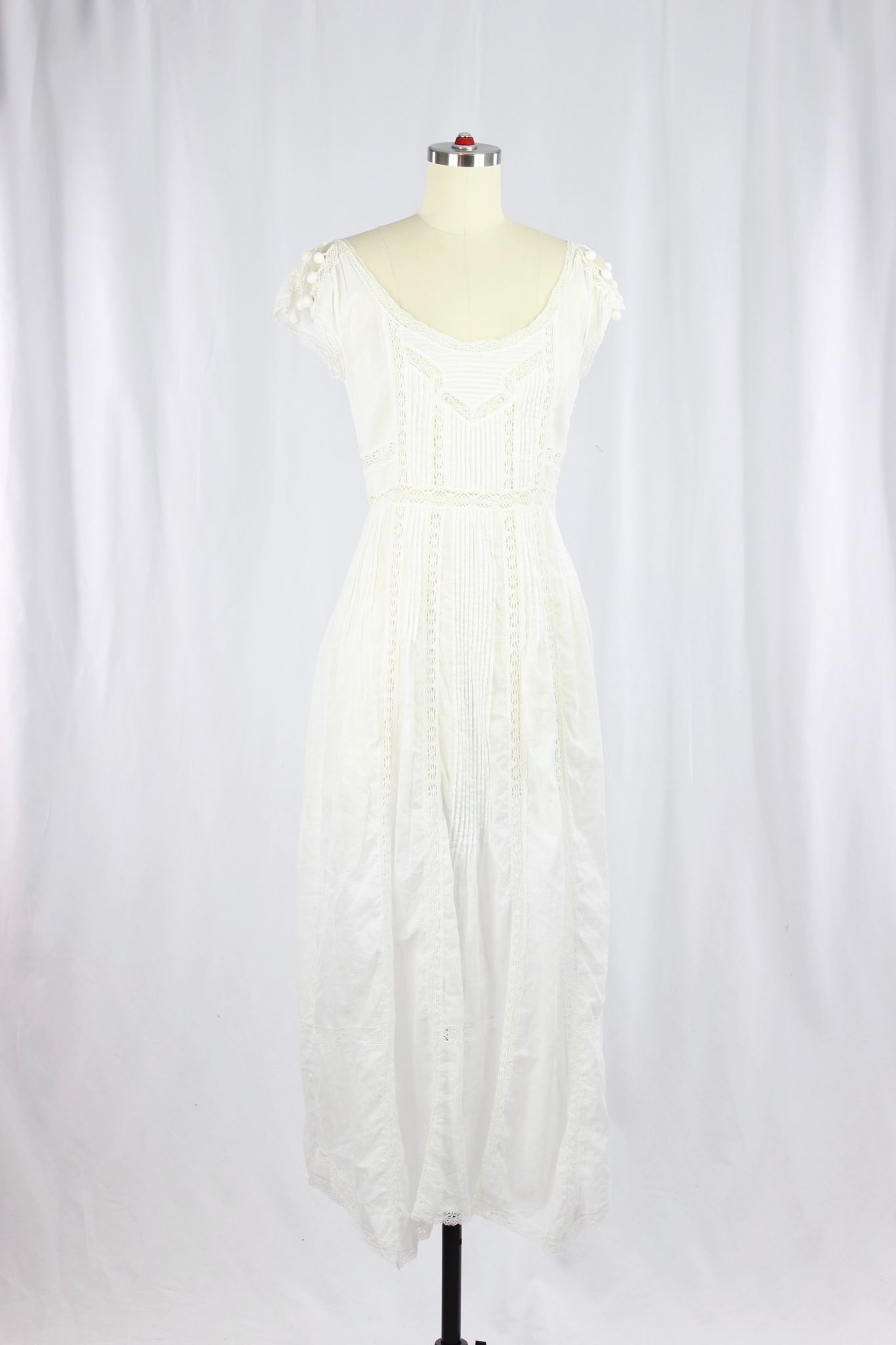 REBECCA TAYLOR White Cotton Maxi Dress, Size 2 - 1