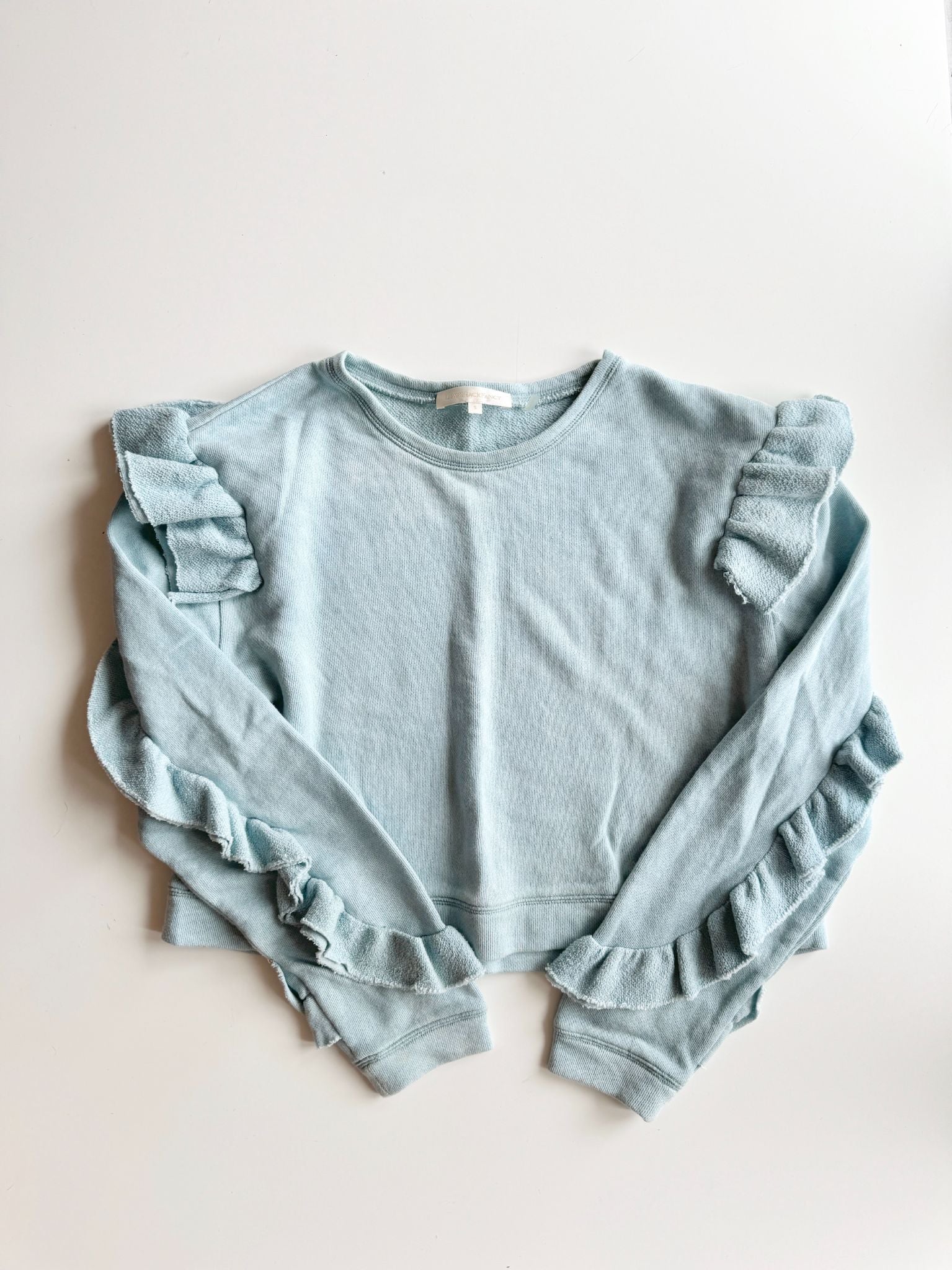 LOVESHACKFANCY Corinne Turquoise Sweatshirt, Size S - 4