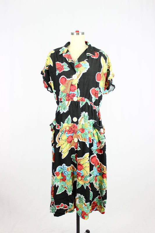 Vintage EXCLUSIVE Fruit Print Dress - 1