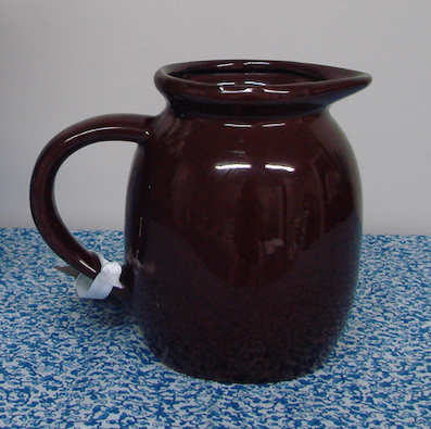 Brown vintage crock jug vase - 1