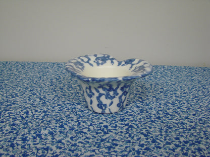 Blue and white heart tea light holder - 2