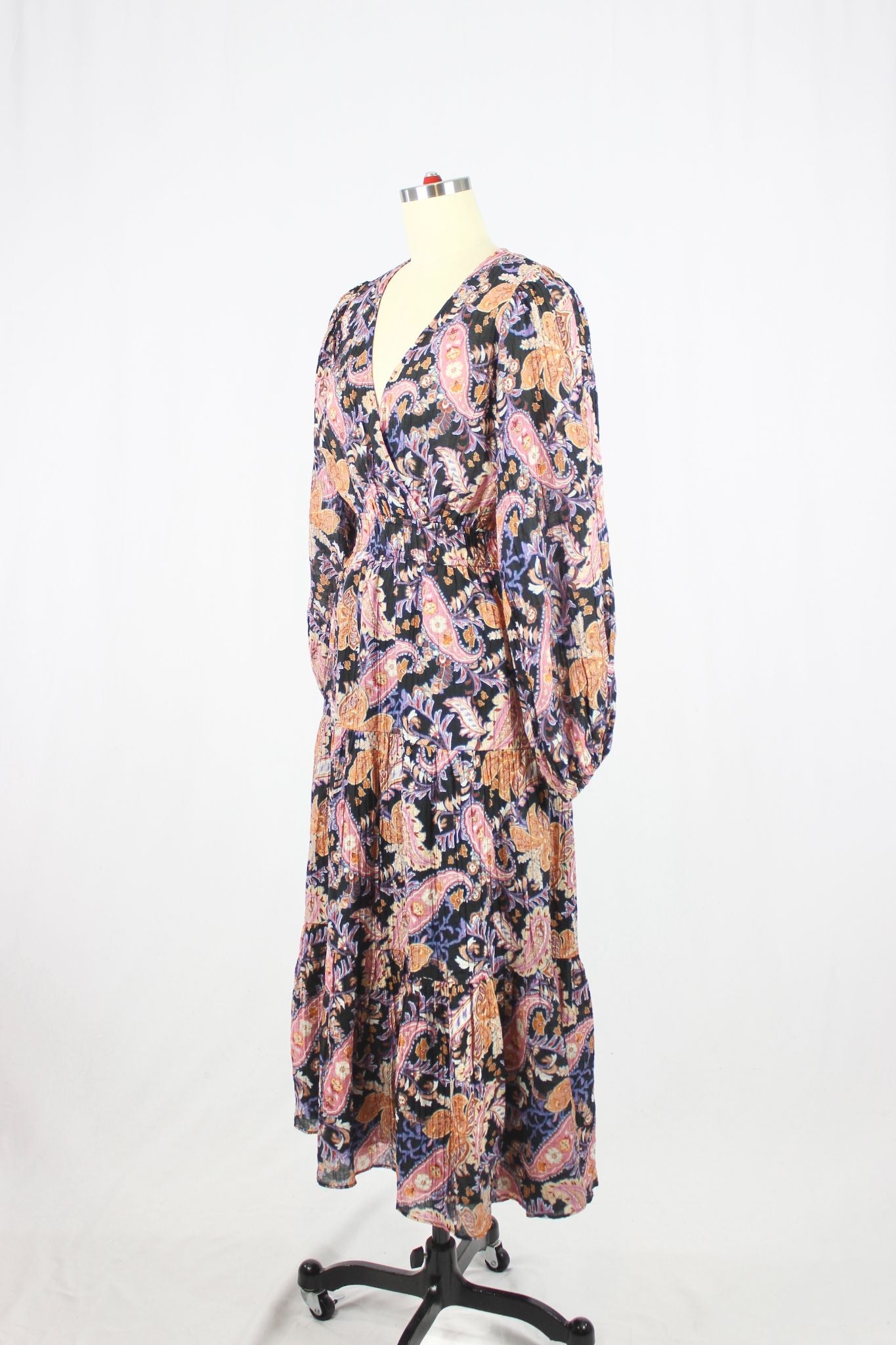 MINKPINK Celestia Floral Paisley Midi Dress, Size S - 4