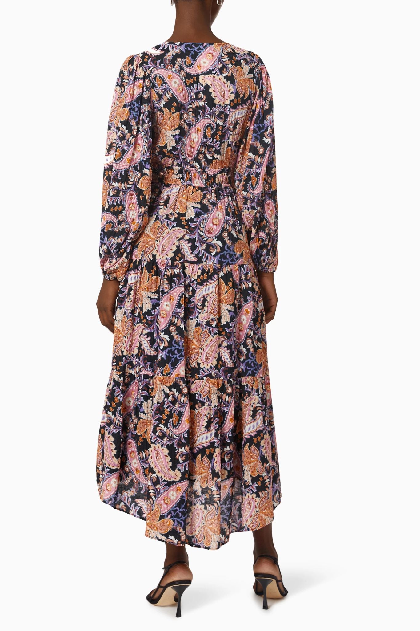 MINKPINK Celestia Floral Paisley Midi Dress, Size S - 8