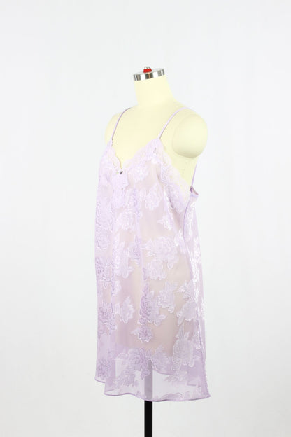 Vintage EXPRESSIONS Purple Slip Dress, Size M - 4