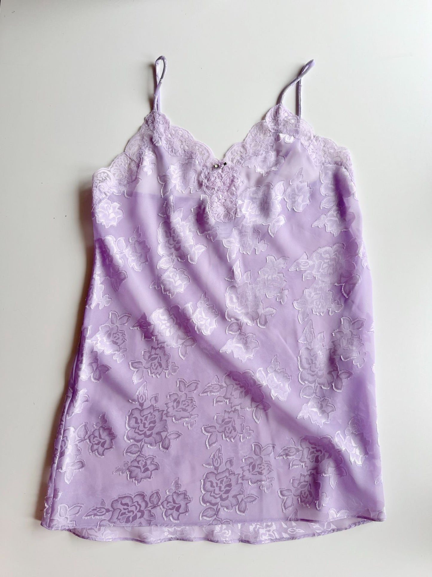 Vintage EXPRESSIONS Purple Slip Dress, Size M - 5