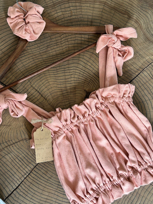 the bow tie tank set in peachy keen - 1