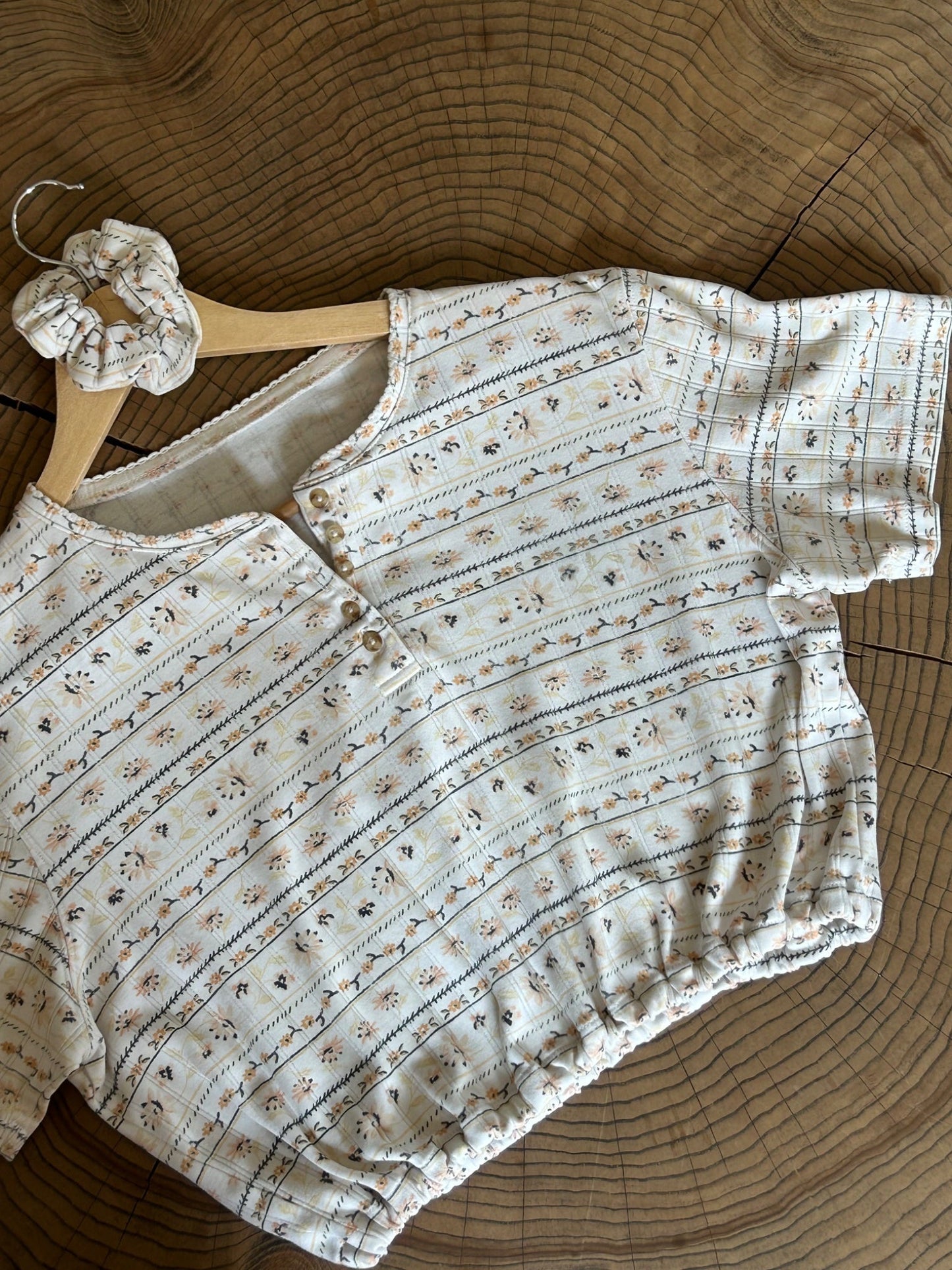 the vintage floral henley set - 1