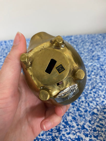 Piggy bank - brass with plug - 2