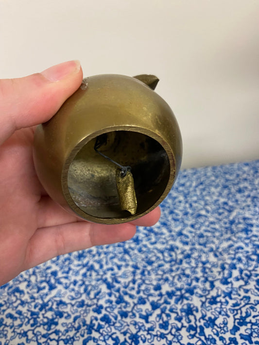 Brass apple bell - 1