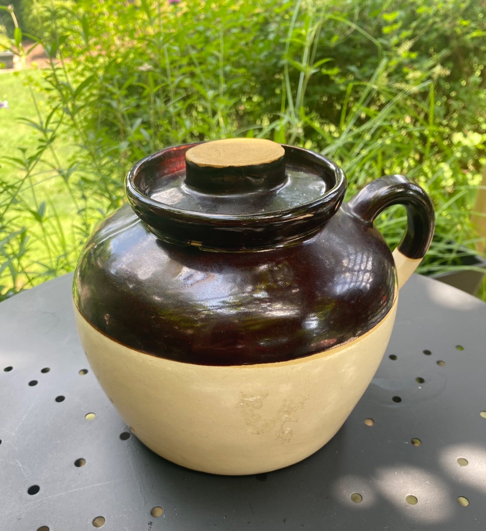 Vintage Stoneware Bean Pot / Crock - 1