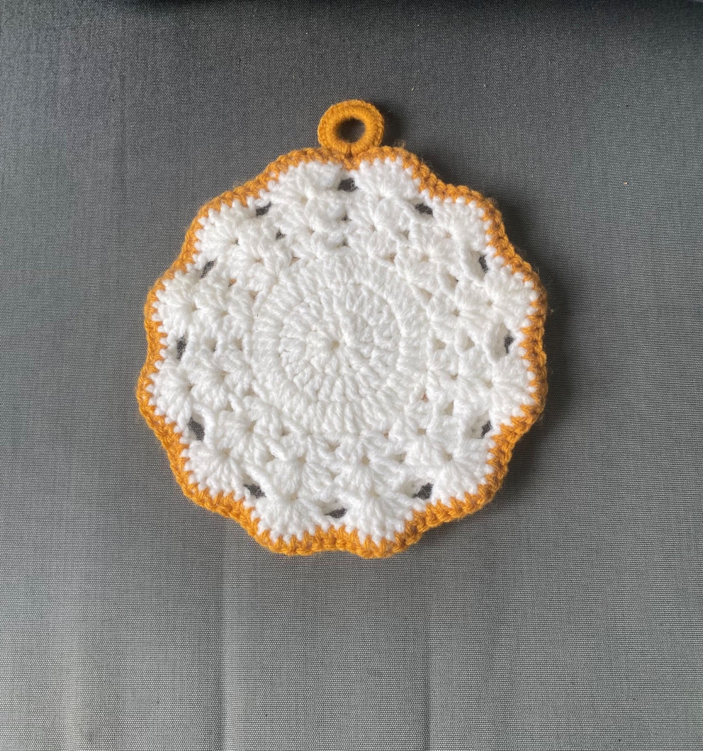 Crochet Happy Face Pot Holder/ Trivet - 2