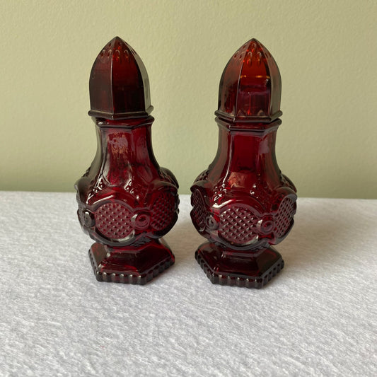 Ruby Red Salt & Pepper Shakers - 1