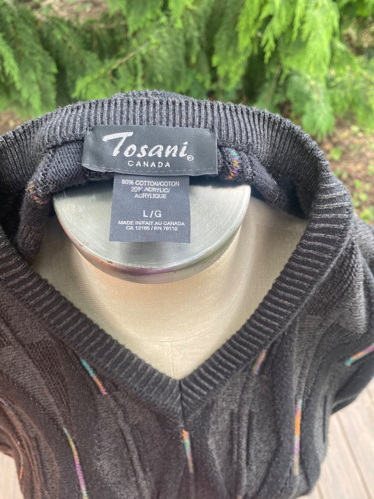 Tosani Vintage Black Sweater