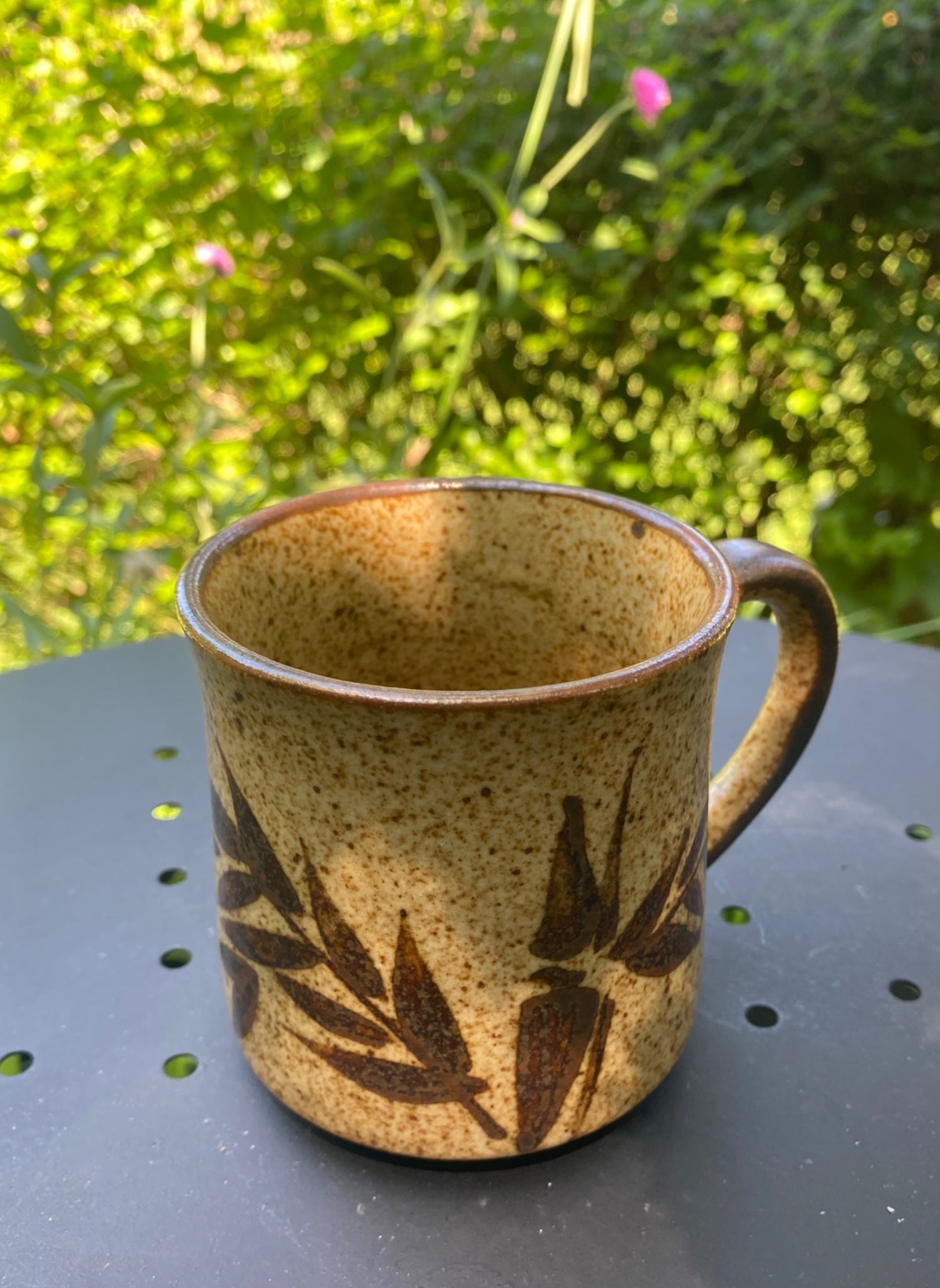 Vintage Botanical Stoneware Mug - 1