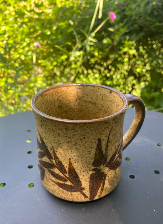 Vintage Botanical Stoneware Mug - 1