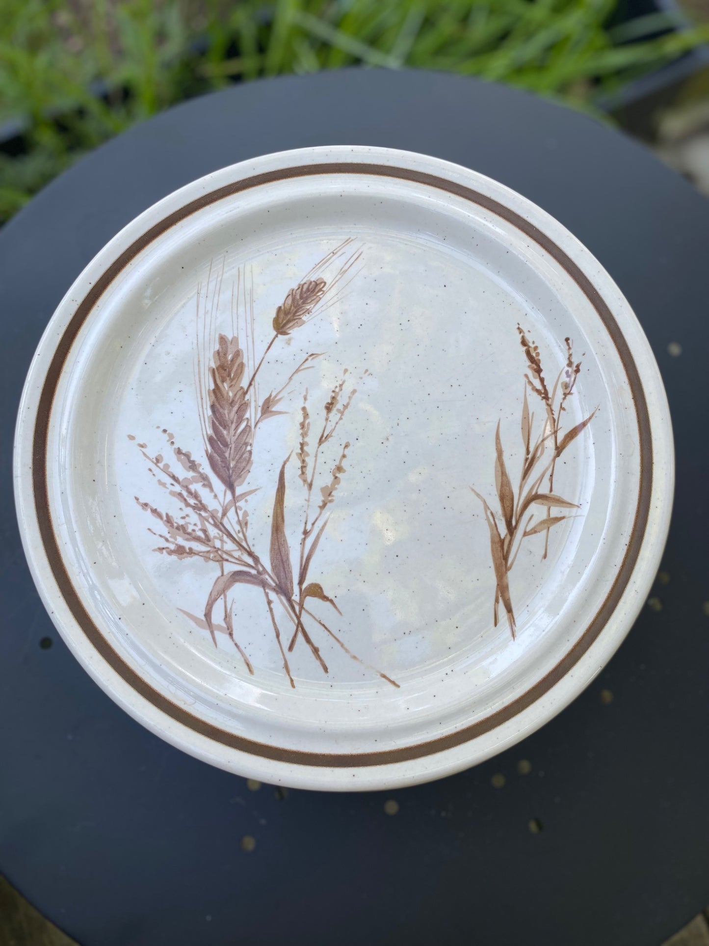 Vintage Set of Five Wheat Harvest plates - 2