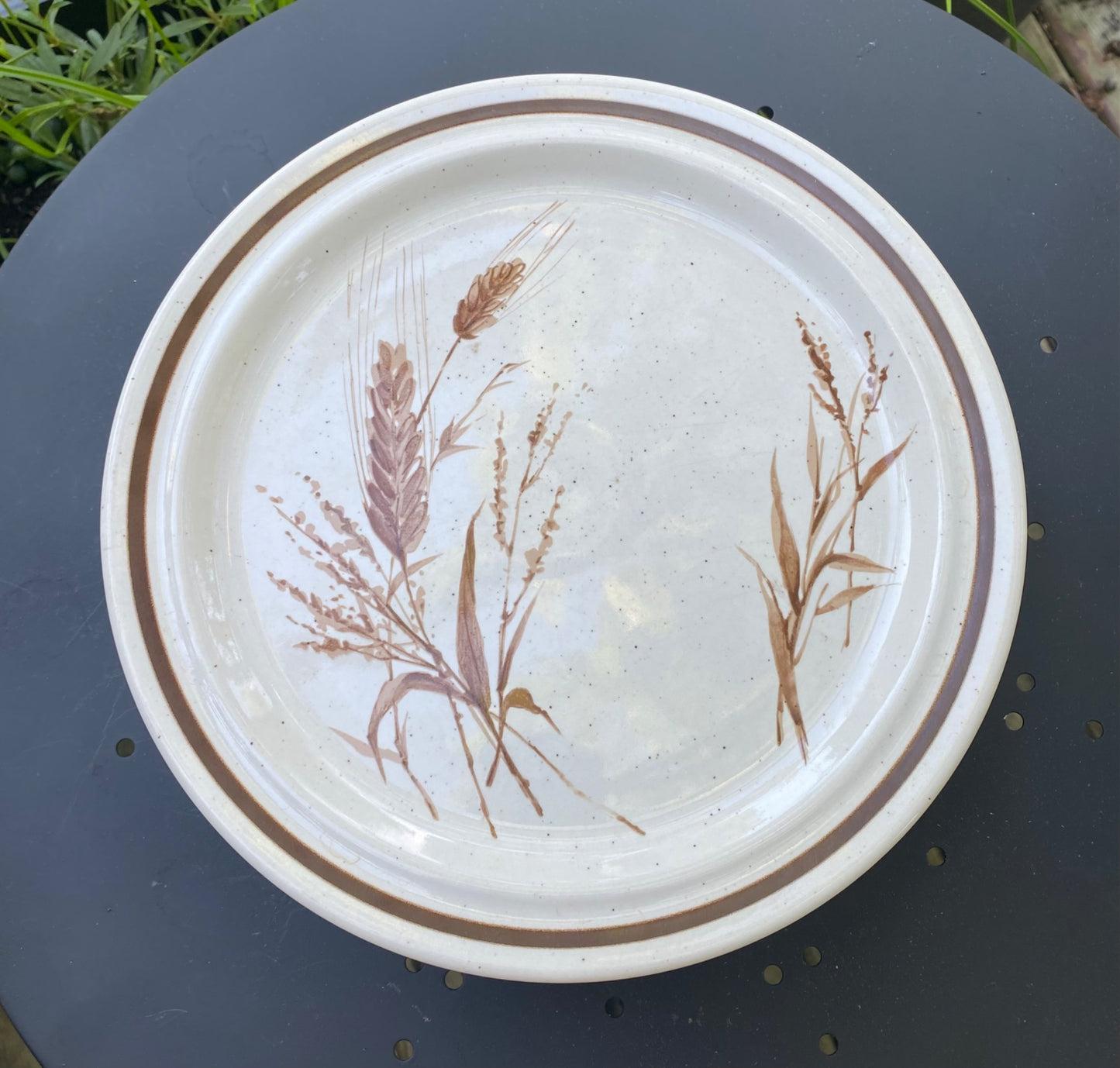 Vintage Set of Five Wheat Harvest plates - 4