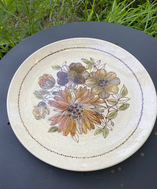 Vintage Floral Ironstone Platter - 1