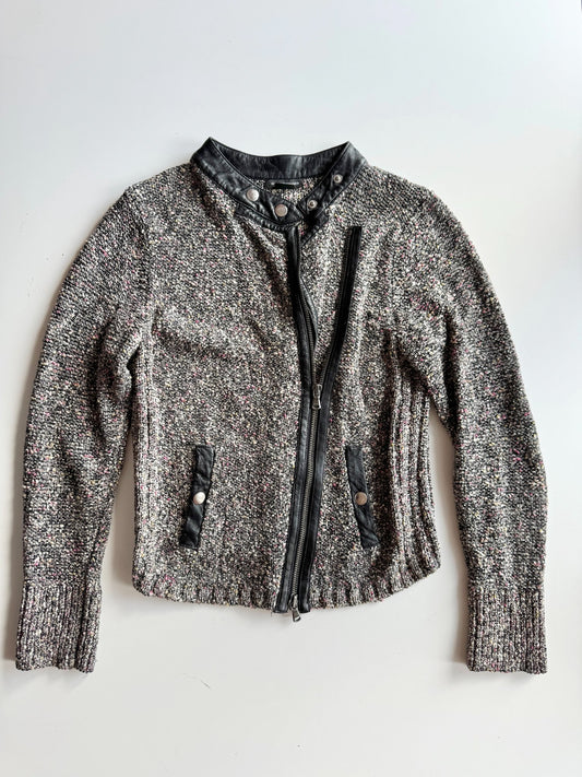 CLUB MONACO Tweed & Leather Jacket - 1