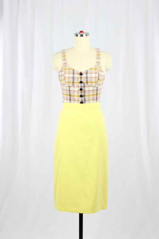 Vintage CHARADE Yellow Skirt - 1