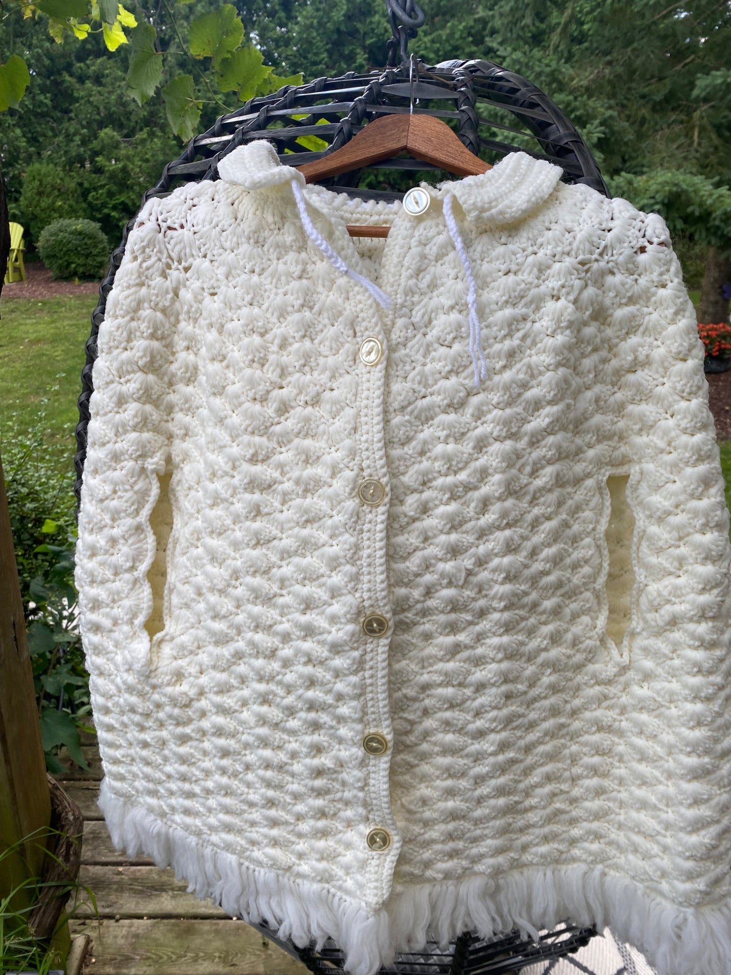 Vintage Crochet Poncho/ Cape - 1