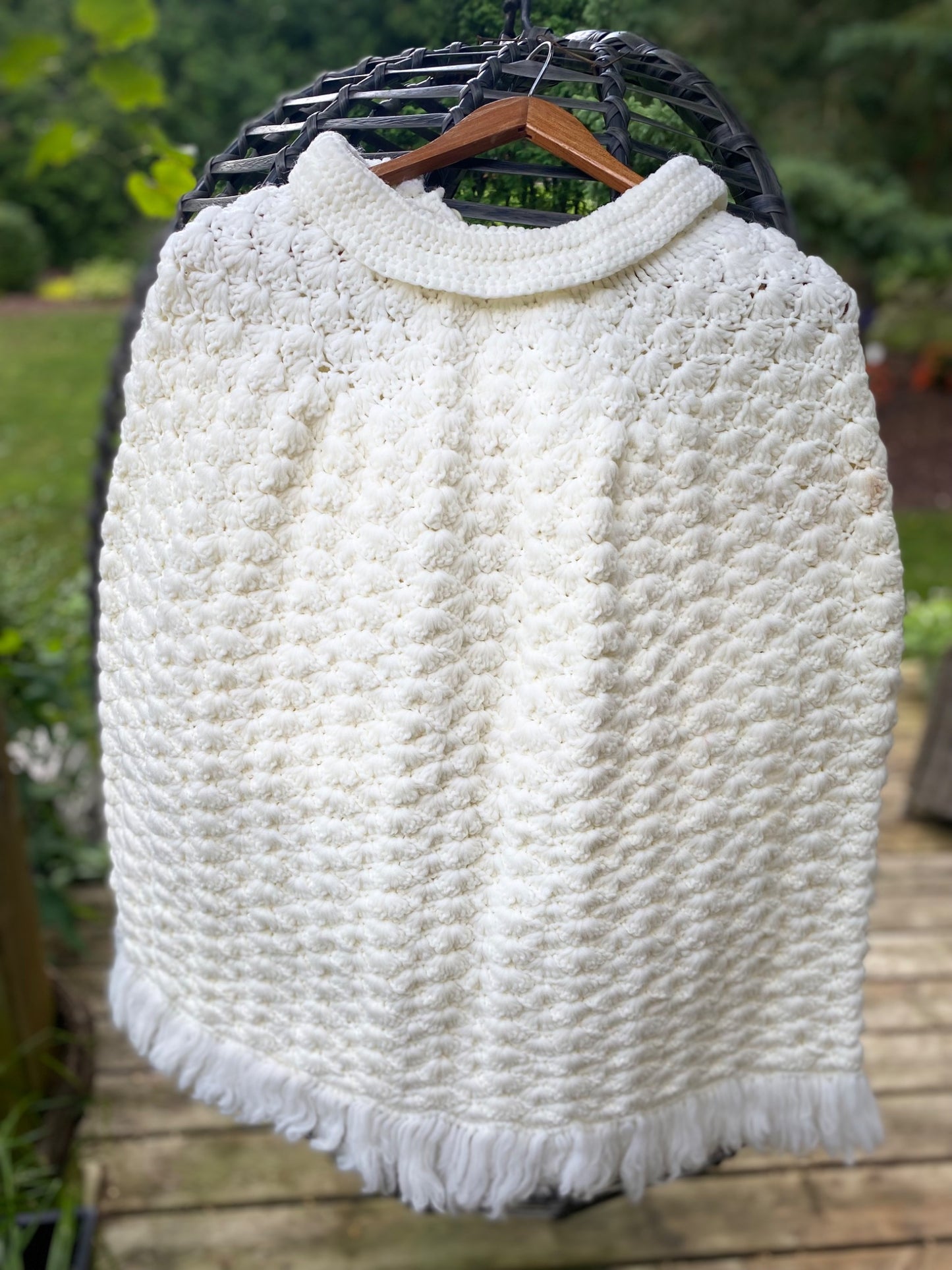 Vintage Crochet Poncho/ Cape - 2