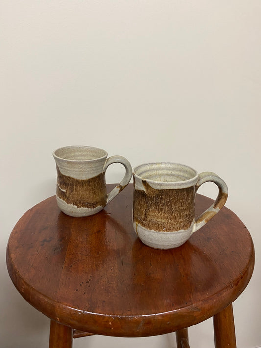 Brown pottery mug set of 2 - 1