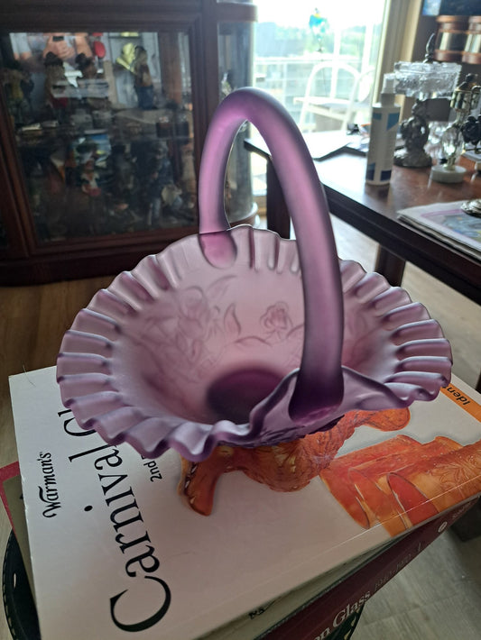 Satin Glass Basket  - 1