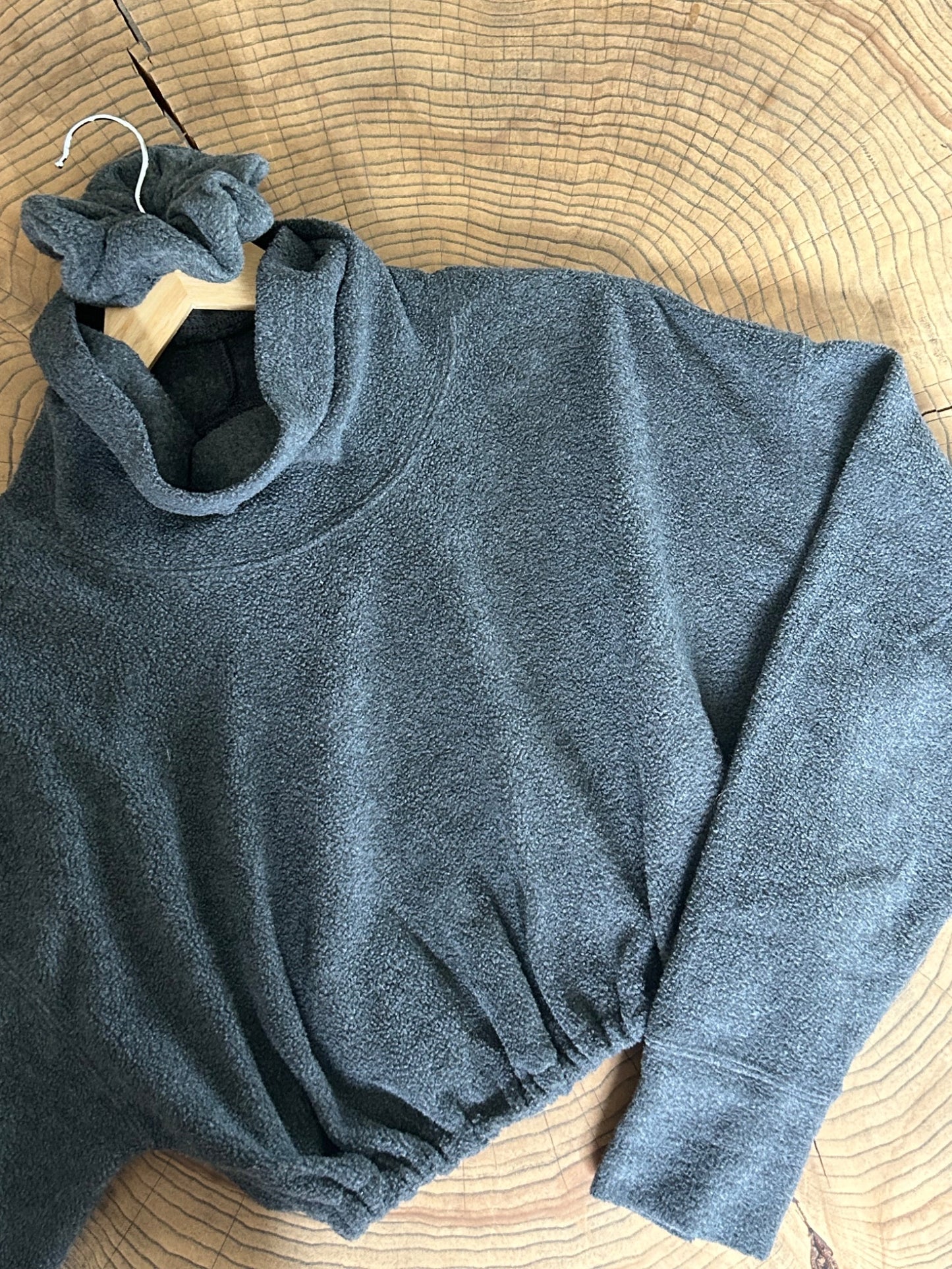 the charcoal fleece turtleneck set - 1