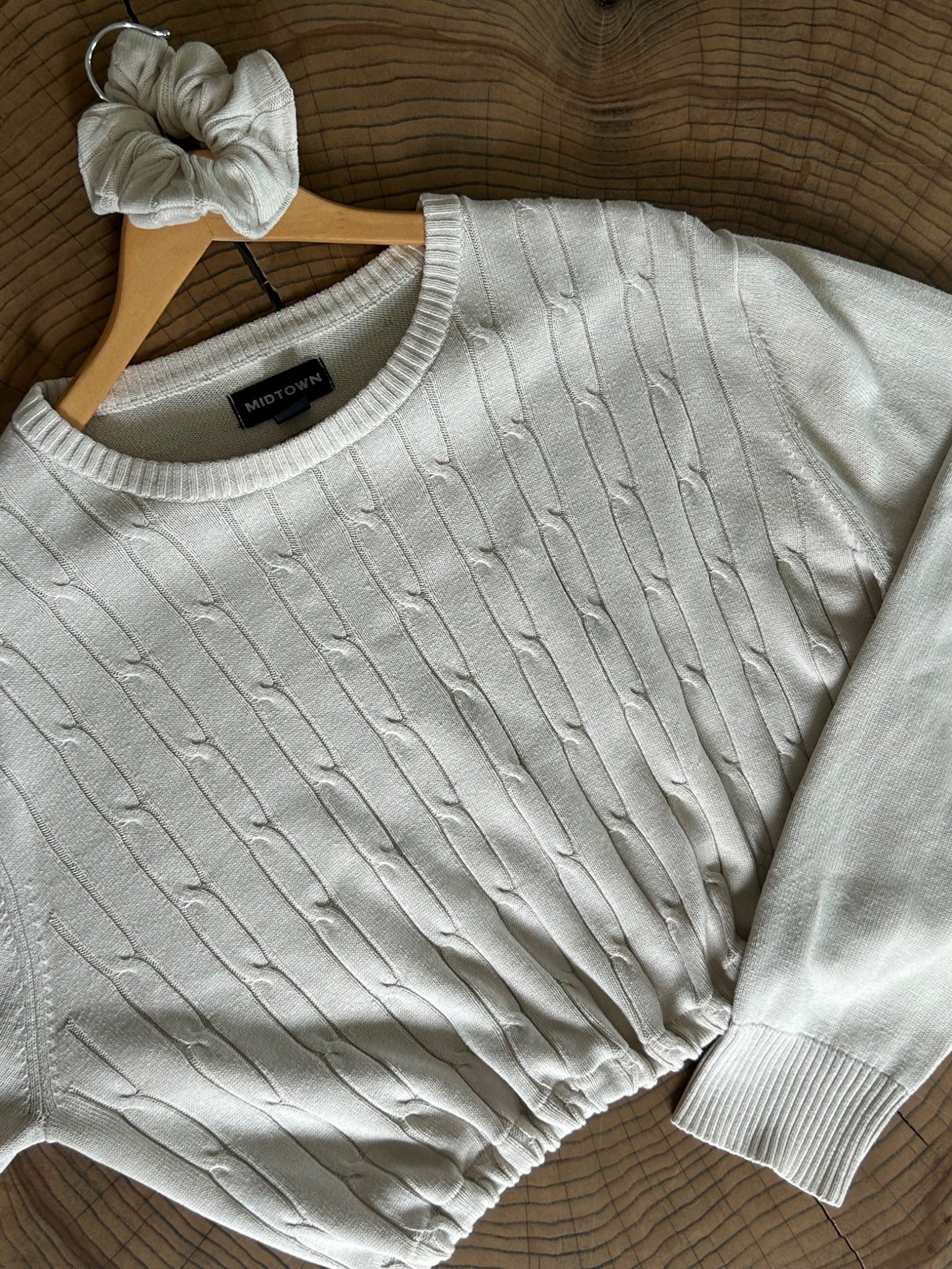 the cream cableknit set - 1