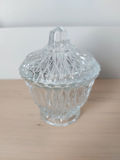 Glass lidded dish - 1