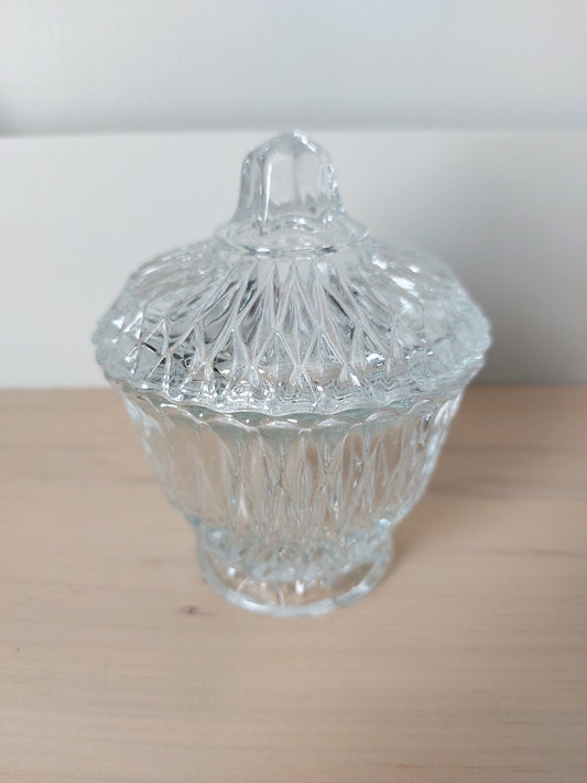 Glass lidded dish - 1