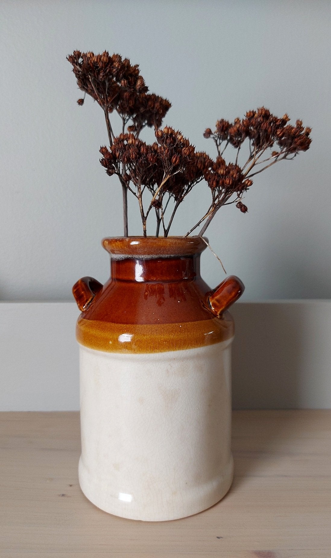 Stoneware milk jug crock - 1