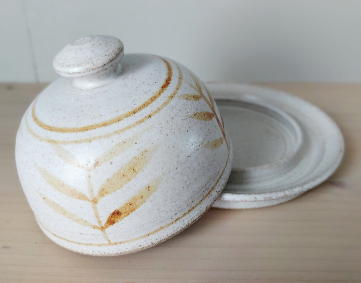 Pottery butterdish - 2