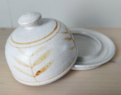 Pottery butterdish - 2