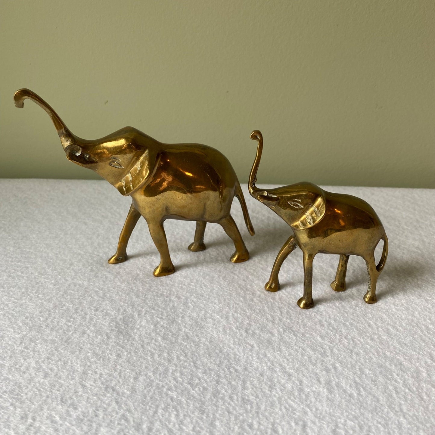 Pair of Brass Elephants - 1