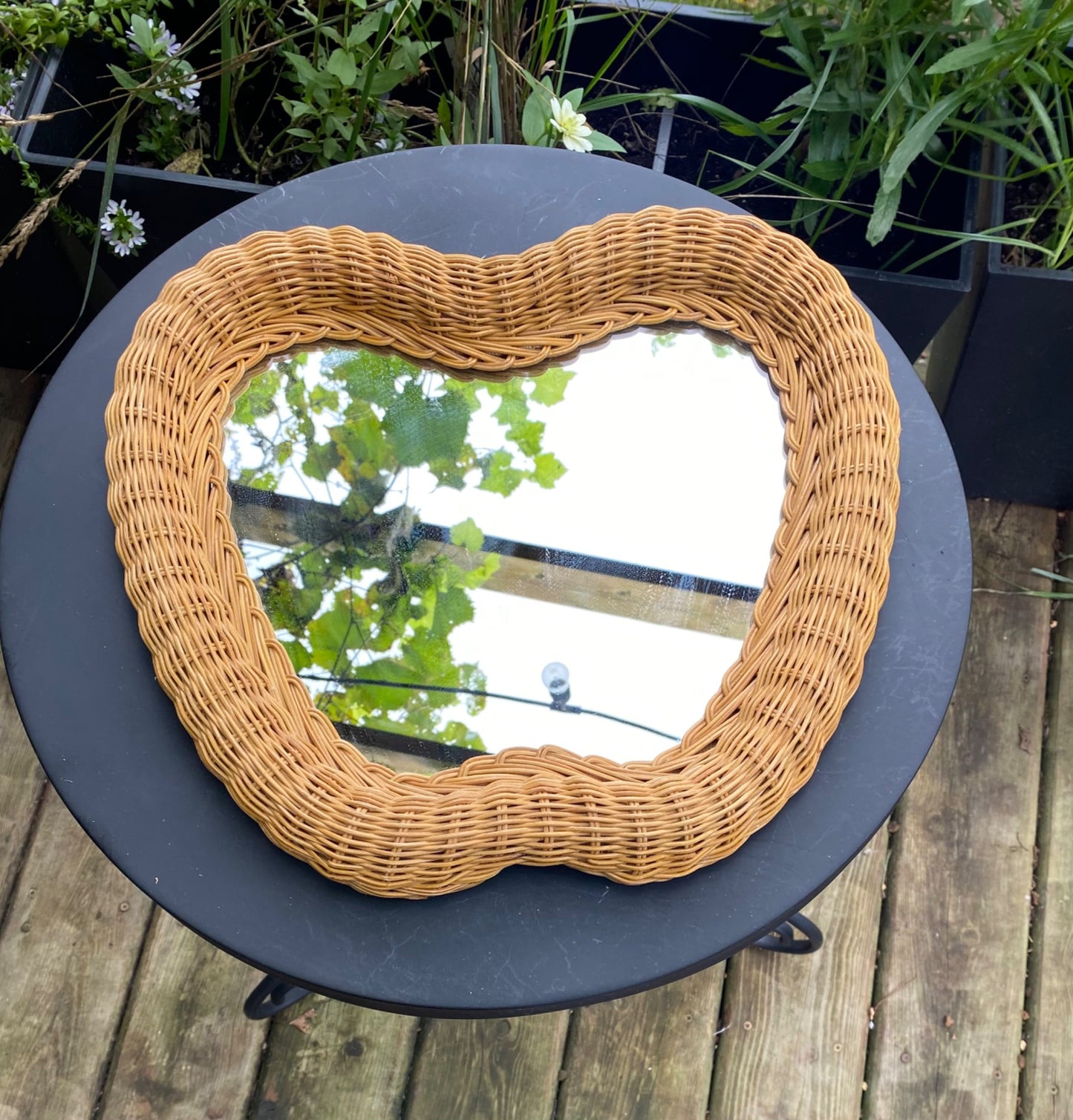 Wicker Apple Mirror - 1