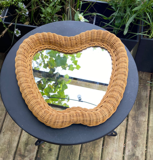 Wicker Apple Mirror - 1