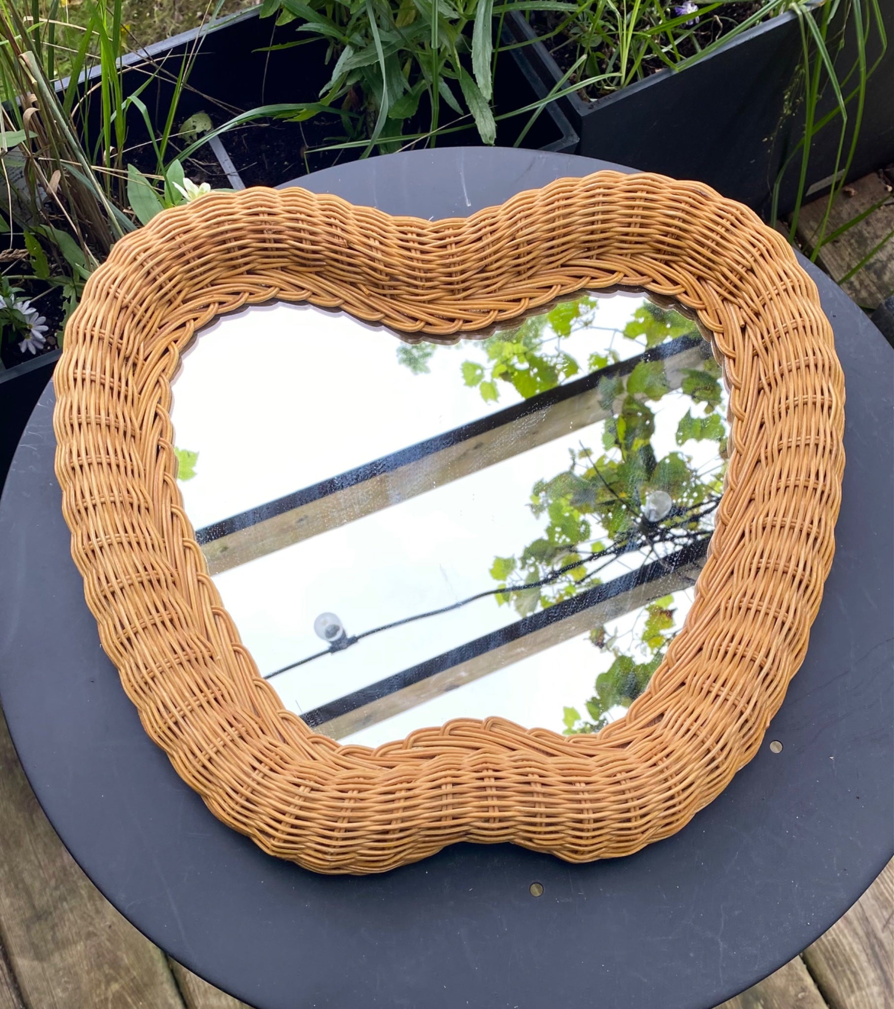 Wicker Apple Mirror - 3