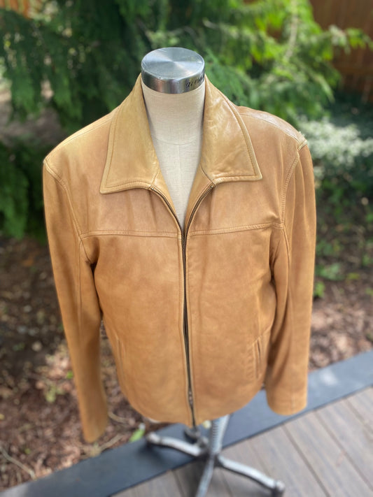 Brown Danier Leather Jacket with Vest - 1