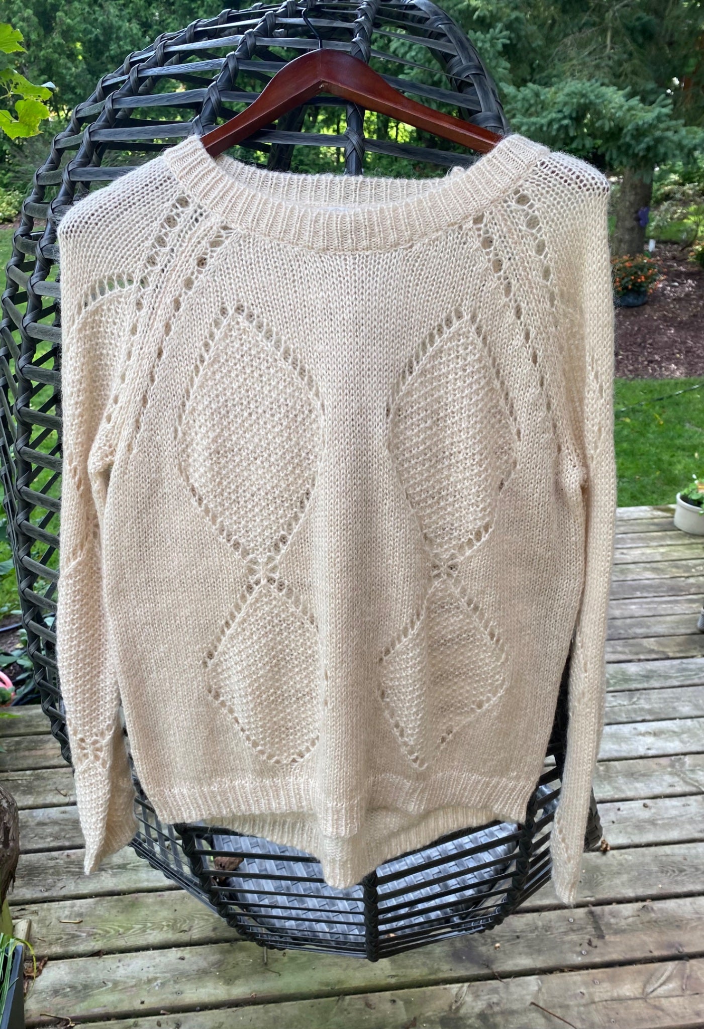 Pointelle Mohair Sweater - 1