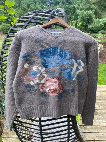 Jones NY Floral Wool Sweater - 1