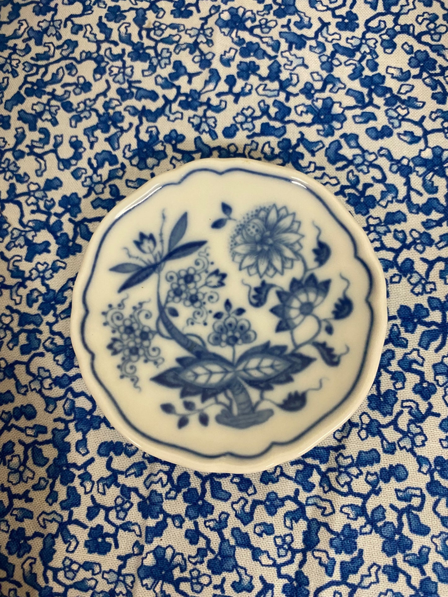 tiny blue germany ring dish - 1