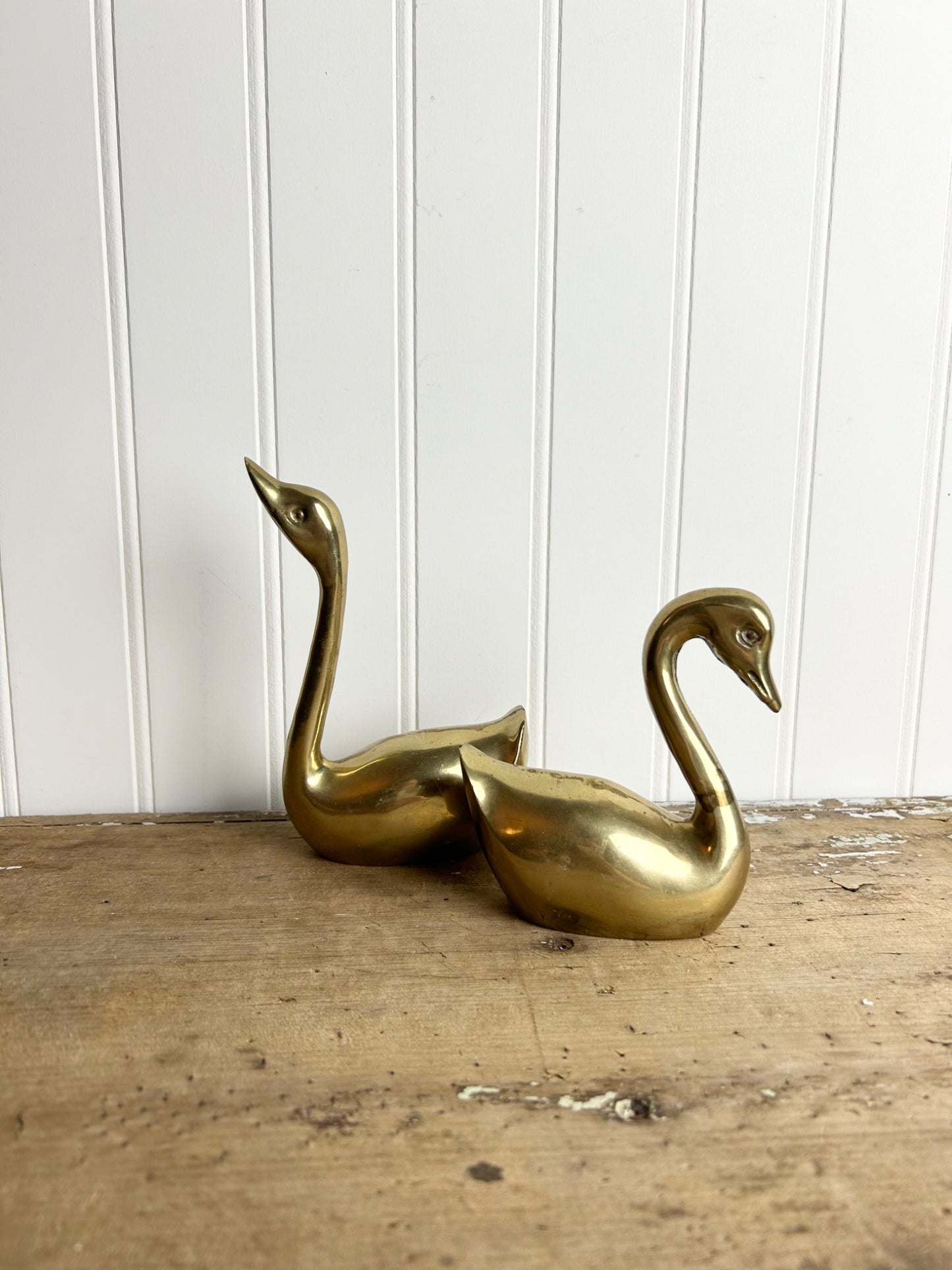 Brass Swans- Pair - 1