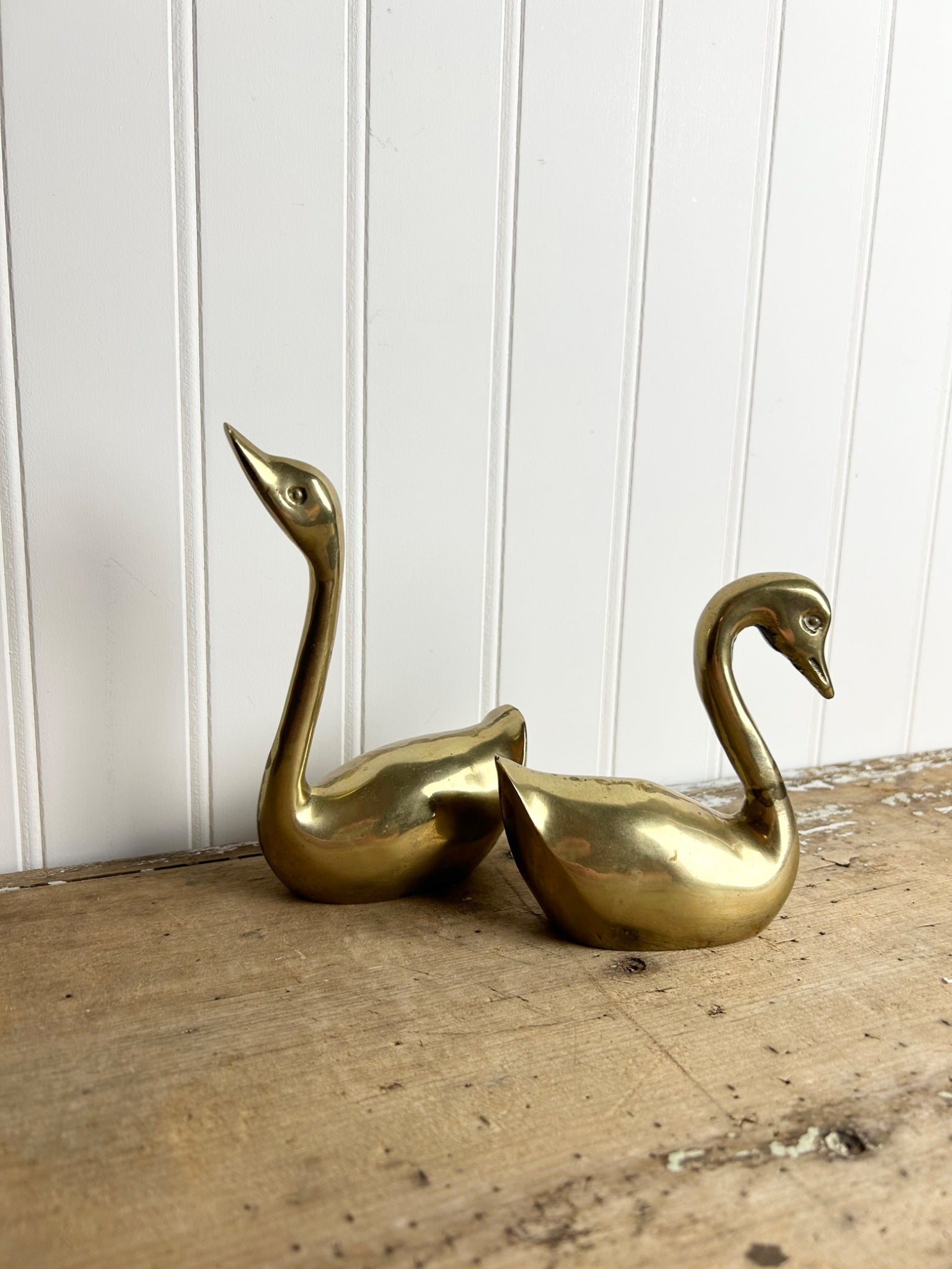 Brass Swans- Pair - 2