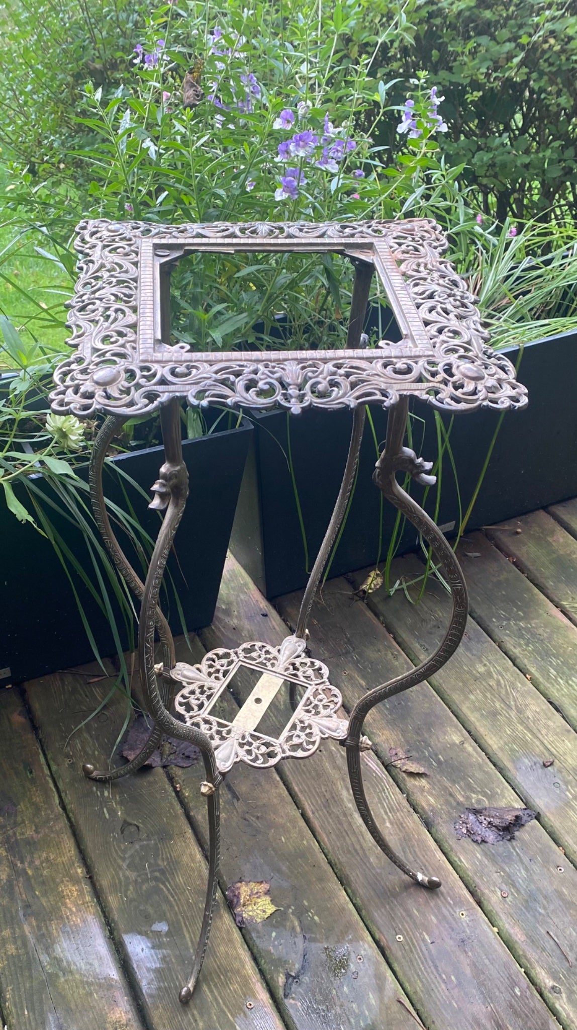 Victorian Brass and Marble Plant Stand - 2