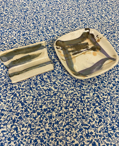 business card holder pottery set - 1